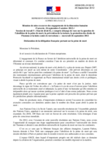 Statement of the French delegation on the death penalty