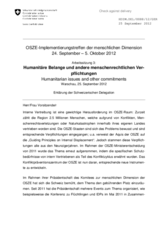 Statement from the Swiss delegation