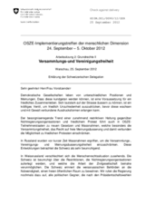 Statement of the Swiss Delegation