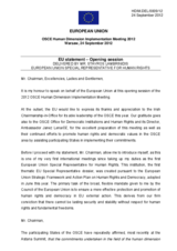 EU statement &ndash; Opening session