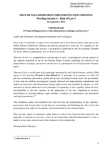 Statement from Gabriela Knaul, UN Special Rapporteur on the independence of judges and lawyers