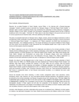 Statement from the Coalition for Justice