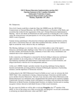 Opening Statement of the Canadian Delegation