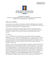 Opening Statement by Norway