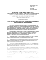 Session 3, Statement by Mr. Tigran Mukuchyan, Chairperson, Central Electoral Commission