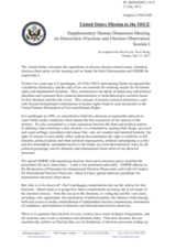 Session 1, Statement