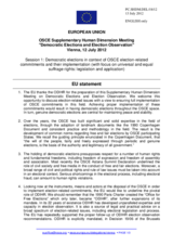 Session 1, Statement