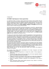 Statement: State Response to Violence against Roma