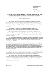 Session 1, Statement