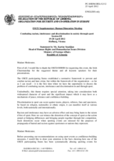 Session 3, Statement by Ms. Karine Soudjian, Head of Human Rights and Humanitarian Issues Division, Ministry of Foreign Affairs