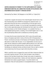 Session 1, Statement by Mr. Welsh