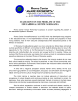 Statement on the problem of the educational system in Romania
