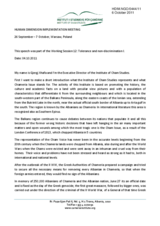 Statement by Gjergj Xhafa, Executive Director of the Institute of Cham Studies