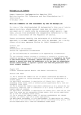 Written comments on the statement by the US delegation