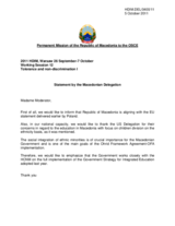 Statement by the Macedonian Delegation