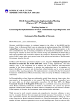 Statement of the Republic of Slovenia