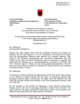 Statement of the Delegation of Albania as delivered by the Permanent Representative, Ambassador Spiro Ko&ccedil;i