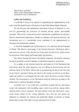 Statement delivered by Marcin Kusy, Office of the Human Rights Defender of the Republic of Poland