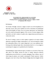Statement by Ambassador Tacan Ildem, Permanent Representative Of Turkey