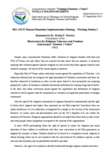 Statement by Dr. Mattia F. Ferrero