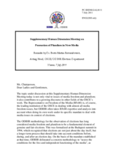 Statement by Ms. Martin-Rozumilowicz, Acting Head, OSCE/ODIHR Election Department