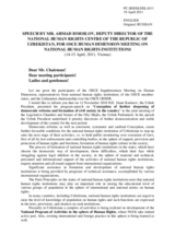 Statement by Mr. Ahmad Ismoilov, Deputy Director of the National Human Rights Centre of Uzbekistan