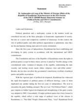 Statement by Ambassador-at-Large of the Ministry of Foreign Affairs of the Republic of Kazakhstan, M.Jarbussynova