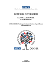 Austria, Parliamentary Elections, 29 September 2013: Final Report