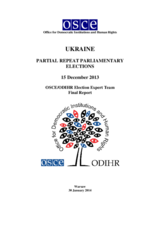 Ukraine, Partial Repeat Parliamentary Elections, 15 December 2013: Final Report