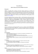 Afghanistan, Election Support Team Recruitment, Terms of Reference: Deputy Head of Mission