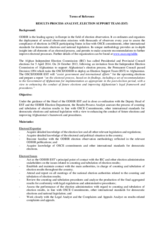 Afghanistan, Election Support Team Recruitment, Terms of Reference: Results Process Analyst