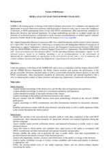 Afghanistan, Election Support Team Recruitment, Terms of Reference: Media Analyst