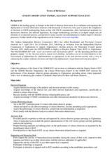 Afghanistan, Election Support Team Recruitment, Terms of Reference: Citizen Observation Expert
