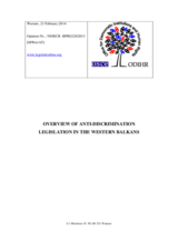 Overview of Anti-Discrimination Legislation in the Western Balkans, 21 February 2014