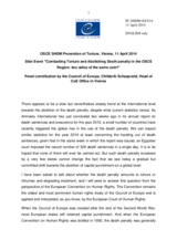 Panel Contribution by Mr. Childerik Schaapveld