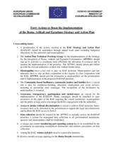 Best Practices for Roma Integration - Conclusions of Conferences on Roma Integration: Prishtinë/Priština, 1 May 2011