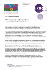 ERGO Network contribution on the OSCE Supplementary Human Dimension Meeting, 8 November 2013