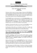 Information sheet, request for short-term observers: Early Parliamentary Elections in Ukraine, 26 October 2014