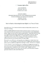 Keynote Address of Elisa Massimino - Back to Basics: Advancing Human Rights in a Time of Crisis