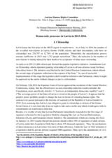 Latvian Human Rights Committee: Democratic processes in Latvia in 2013-2014