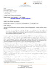 Intervention by Pervin Chairoula during Working Session I: Democratic Institutions