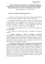 Democracy at national, regional and local levels