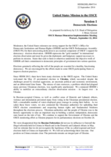 Statement by the United States of America on Working Session 1