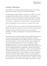 UK Statement on Freedom of Expression 2