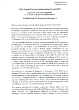 Statement of the Czech Republic on Freedom of Expression and the Media