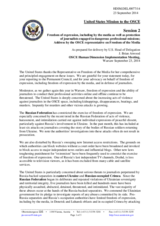 Statement by the United States of America on Working Session 2