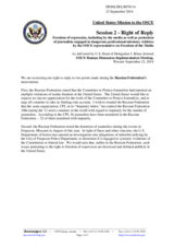 Right of Reply at Session 2 - Response to Russian Federation