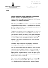 National Statement by Sweden