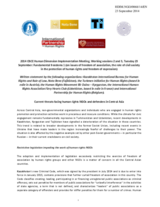 Current threats facing human rights NGOs and defenders in Central Asia