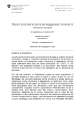 Statement of Switzerland, Working Session 4